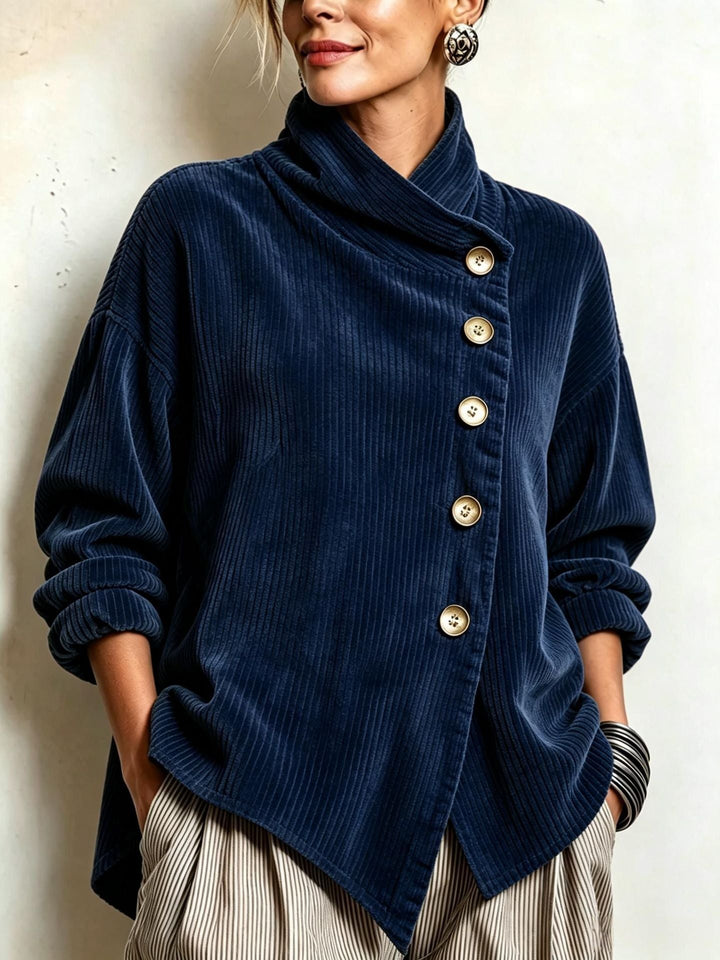 ODETTE™ | CORDUROY BUTTON SWEATER