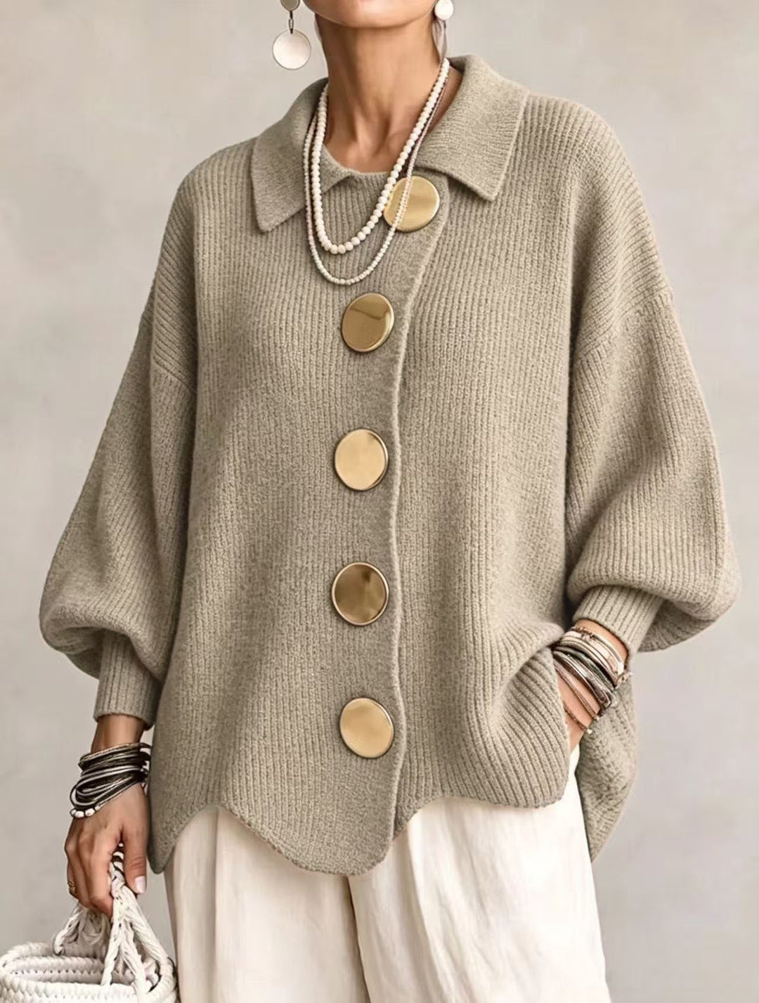 ISALINE™ OVERSIZED CHUNKY KNIT CARDIGAN