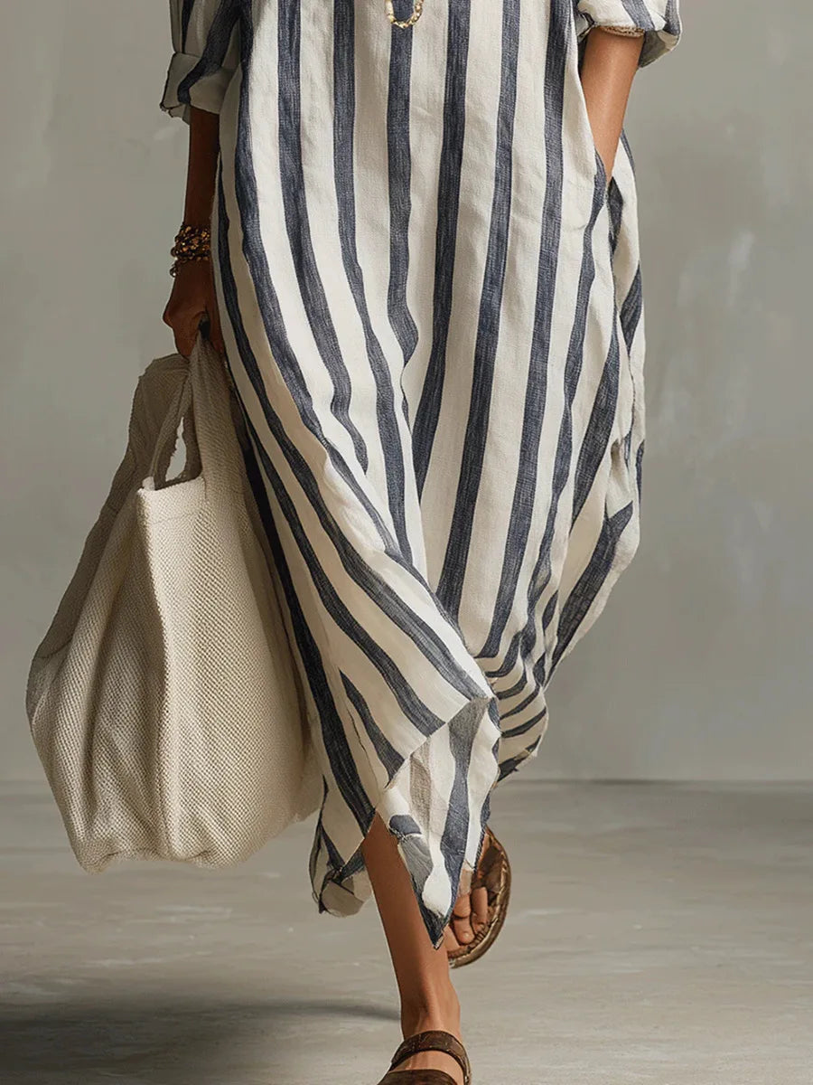 ELISE™ | STRIPED MAXI DRESS