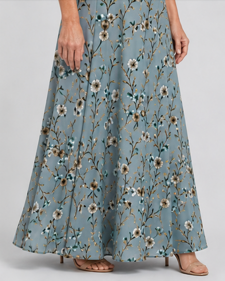 VITTORIA™ | ELEGANT FLORAL WRAP MAXI DRESS