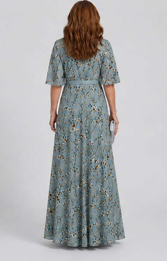 VITTORIA™ | ELEGANT FLORAL WRAP MAXI DRESS
