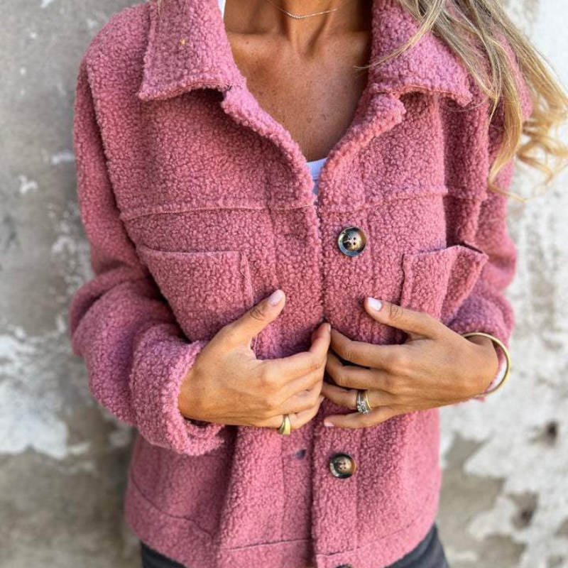OTTILIE™ SOFT FAUX FUR BUTTON JACKET
