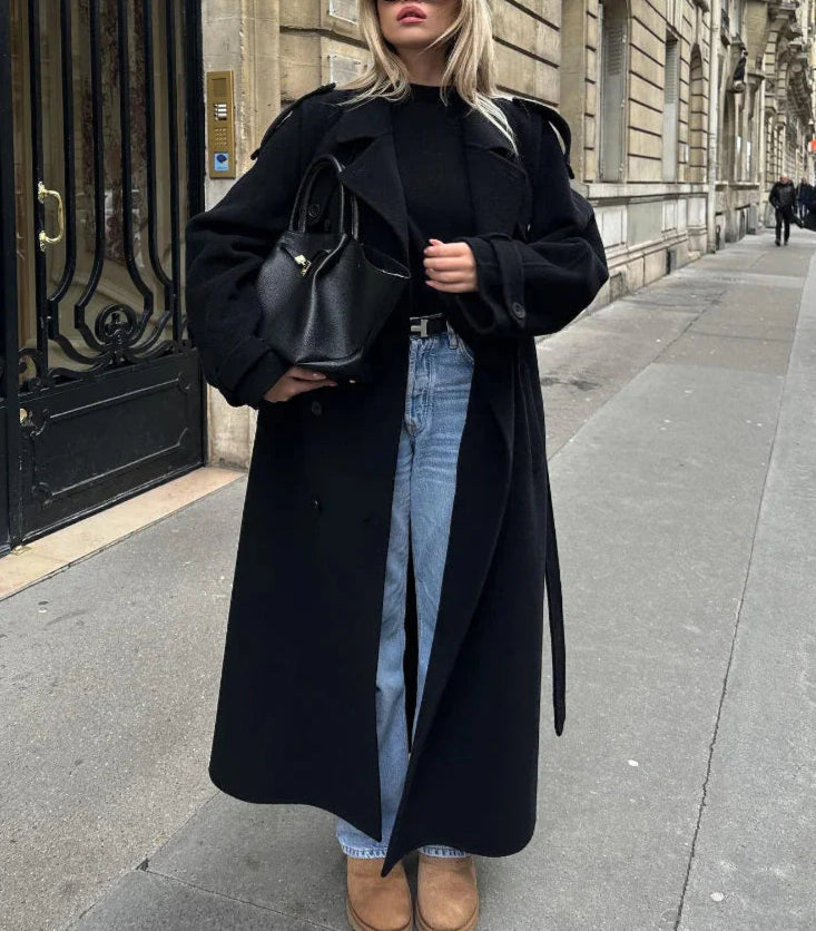TIMELESS DOUBLE-BREASTED WOOL COAT