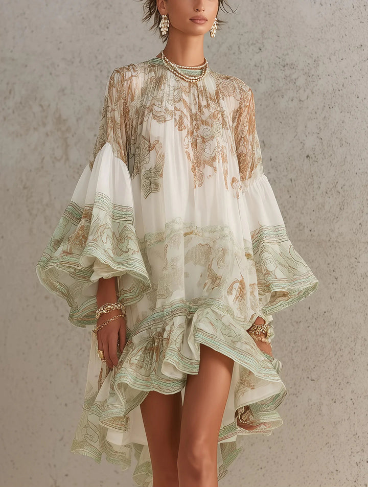 SIENNA | Green Print Mini Dress