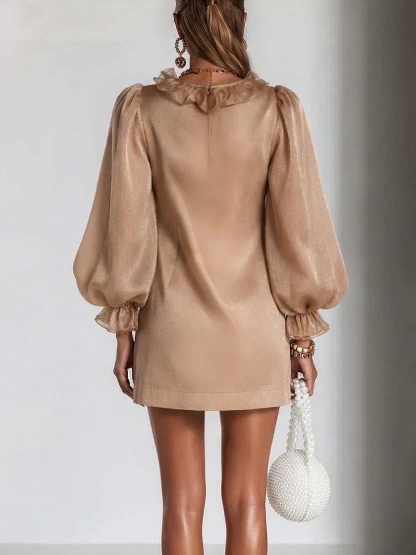 NOELLE | Rich Mini Dress with Puff Sleeves