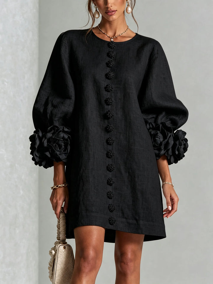 IVY | Mini Dress with Statement Flower Cuffs