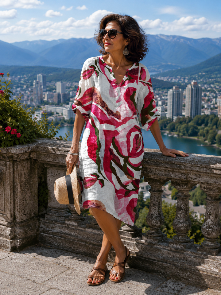 KATERINA | ABSTRACT PRINT SUMMER DRESS