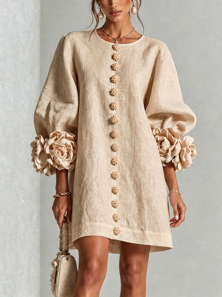IVY | Mini Dress with Statement Flower Cuffs