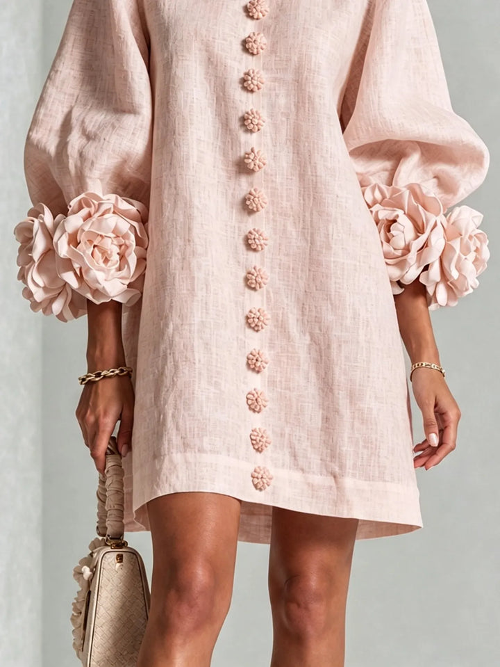 IVY | Mini Dress with Statement Flower Cuffs