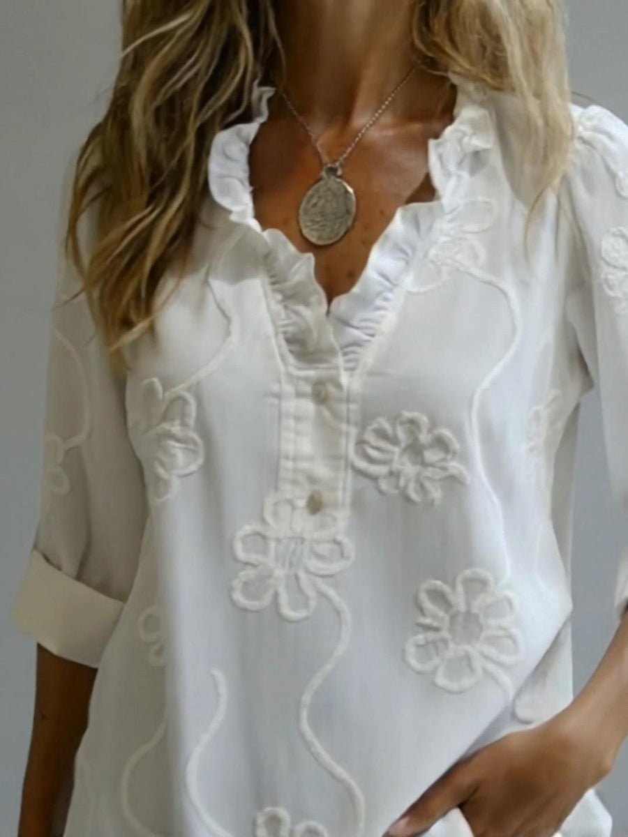 AMELIE™ | EMBROIDERED COTTON BLOUSE
