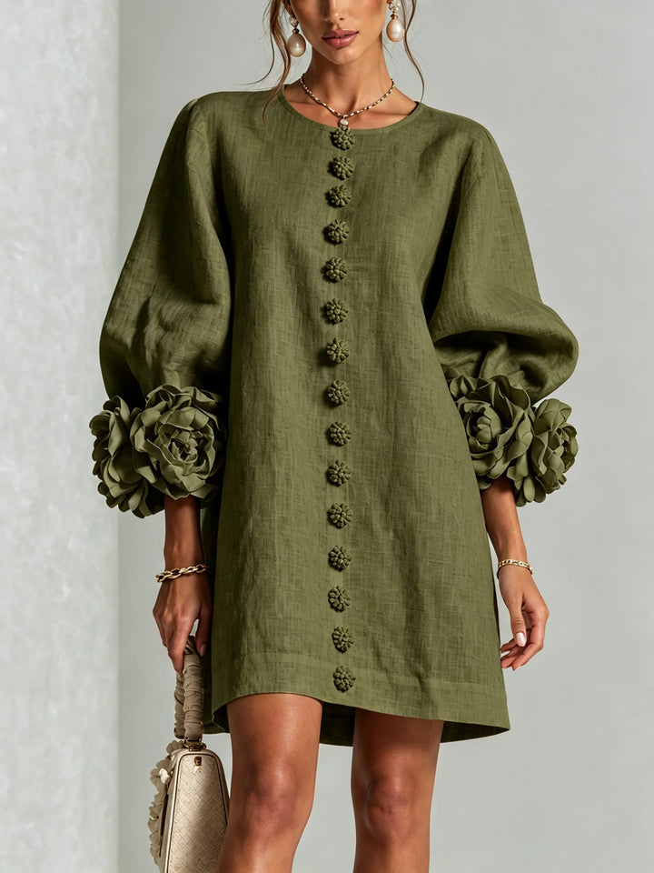 IVY | Mini Dress with Statement Flower Cuffs