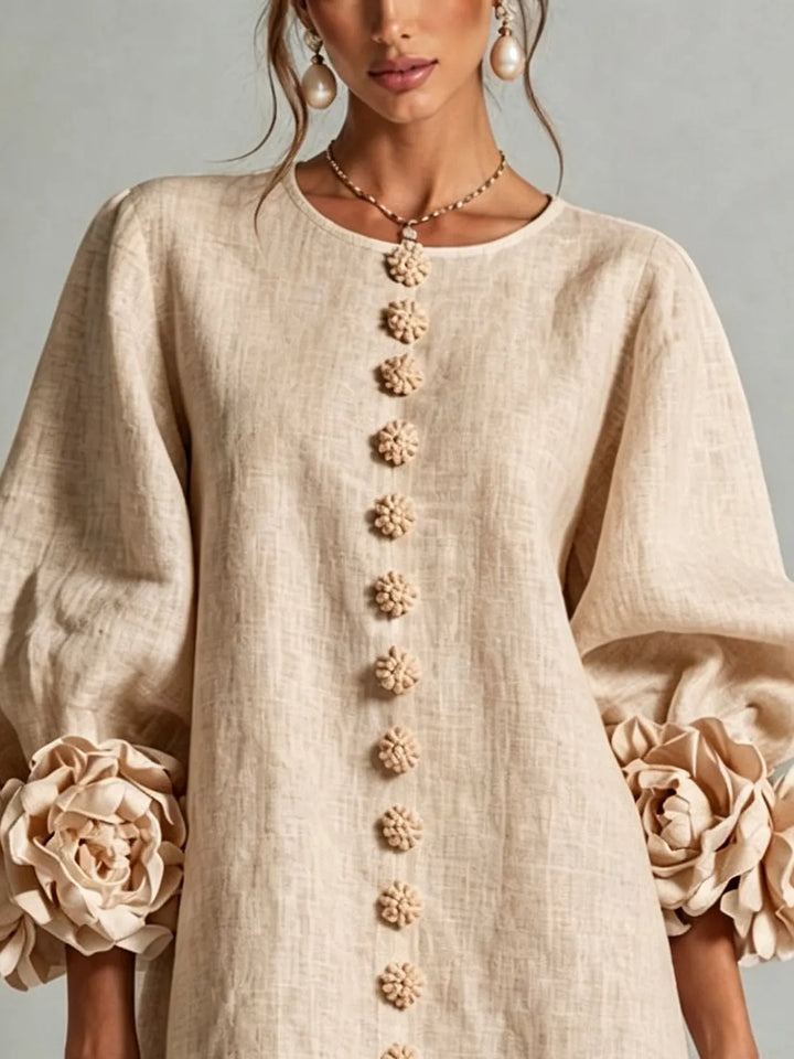 IVY | Mini Dress with Statement Flower Cuffs