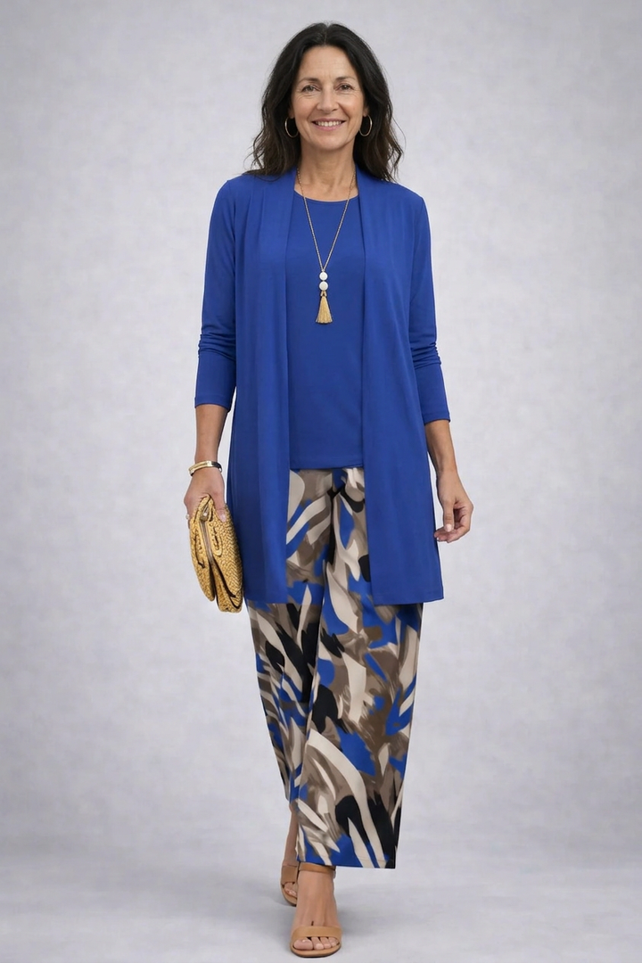 CAMILLE | Elegant 3-Piece Set with Longline Cardigan