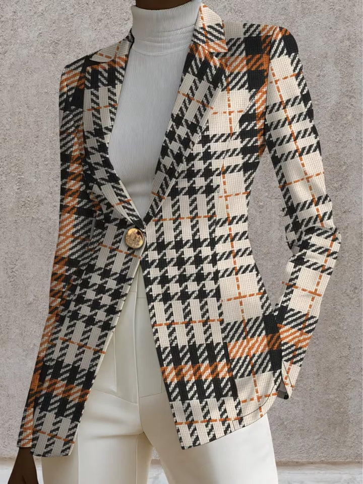 KALLITHEA™ | ELEGANT HOUNDSTOOTH TAILORED BLAZER