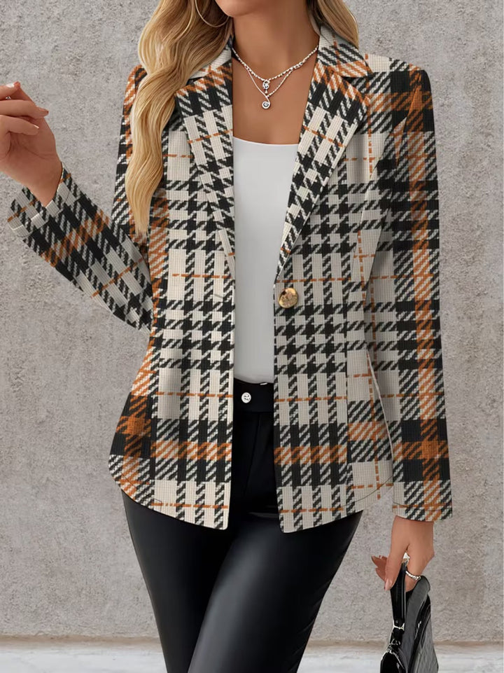 KALLITHEA™ | ELEGANT HOUNDSTOOTH TAILORED BLAZER