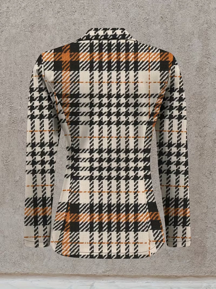 KALLITHEA™ | ELEGANT HOUNDSTOOTH TAILORED BLAZER