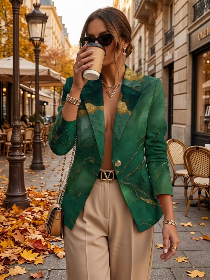 EUPHORIA™ | EMERALD MARBLE TAILORED BLAZER