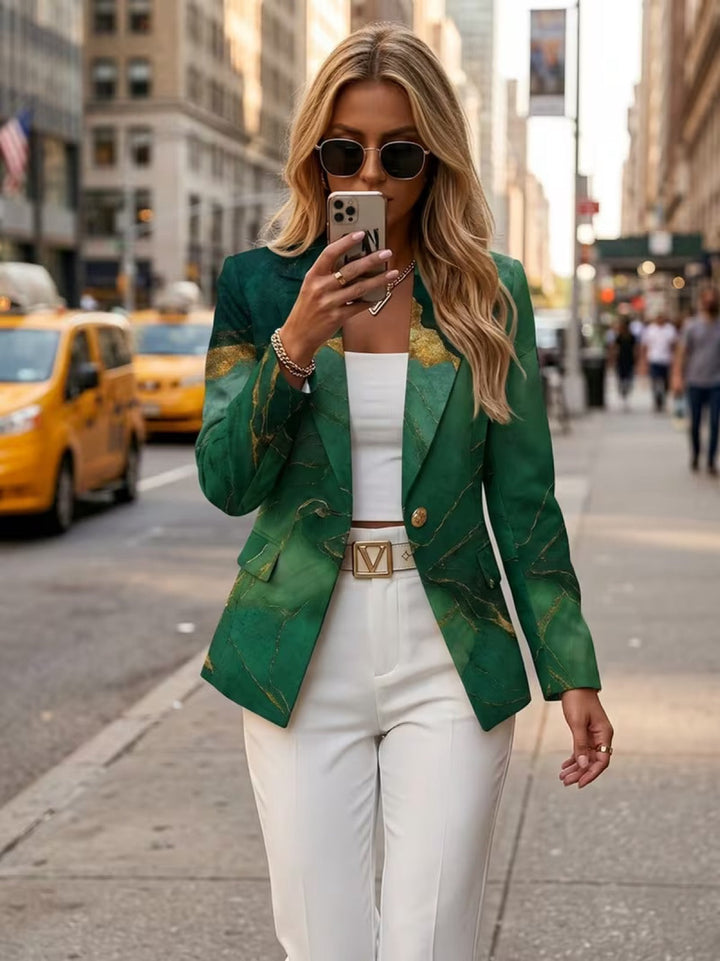 EUPHORIA™ | EMERALD MARBLE TAILORED BLAZER