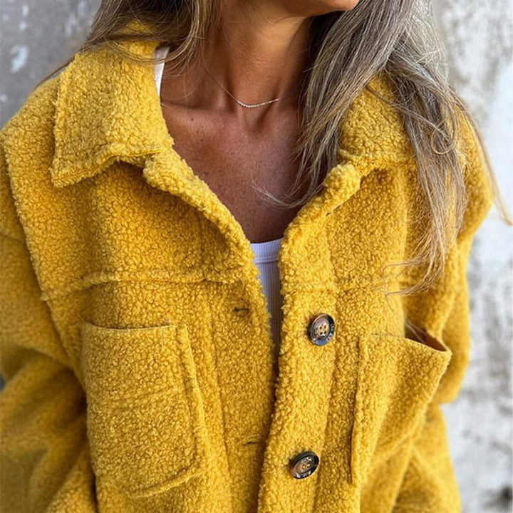 OTTILIE™ SOFT FAUX FUR BUTTON JACKET