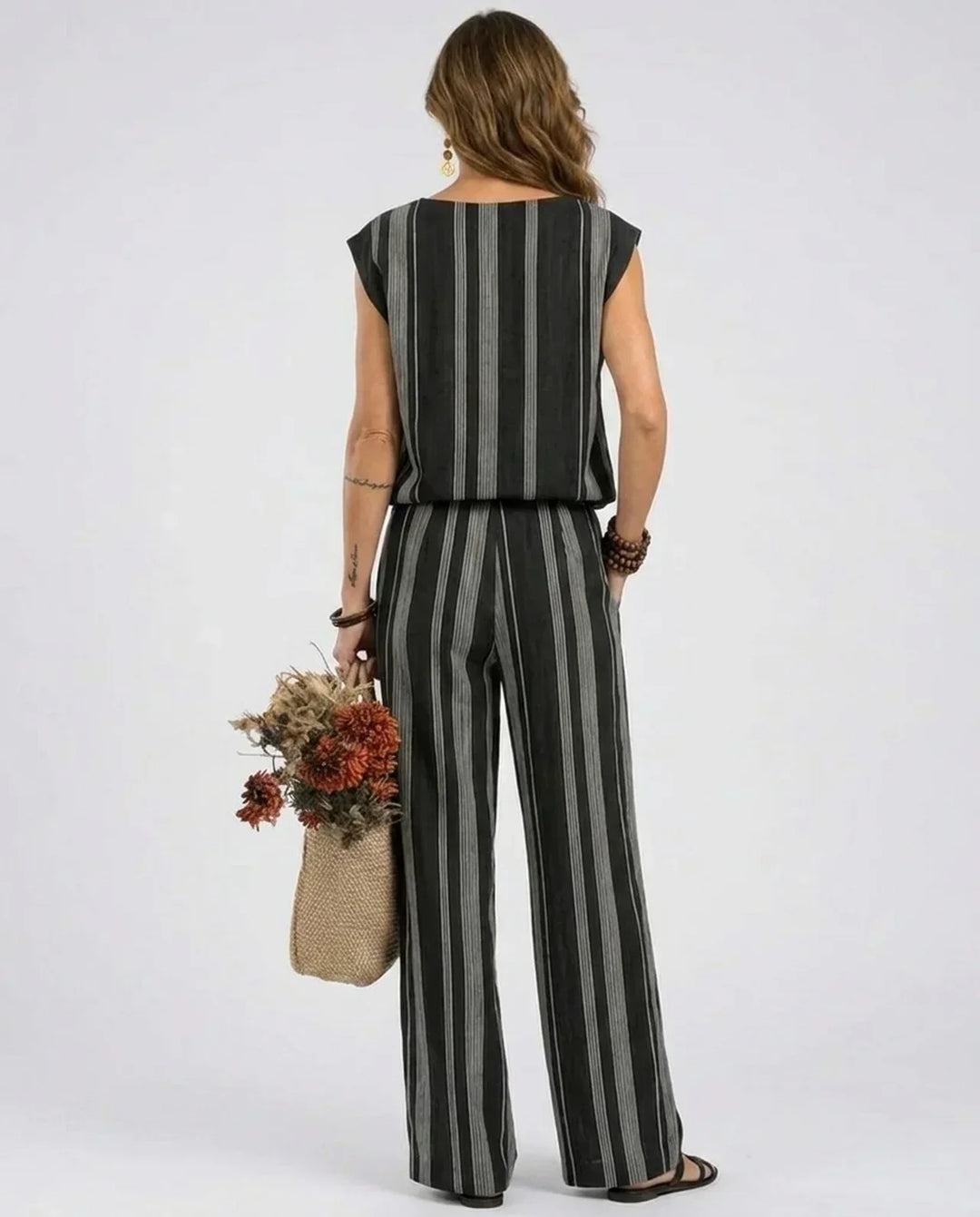 MIREYA | Elegant Two-Piece Striped Set