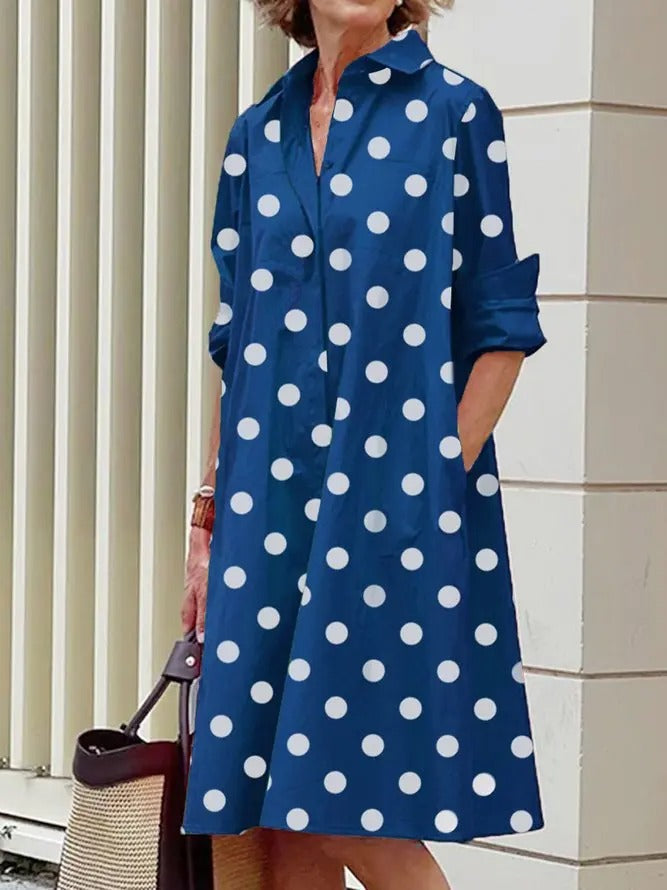 IRINI | BUTTON-FRONT A-LINE SHIRT DRESS