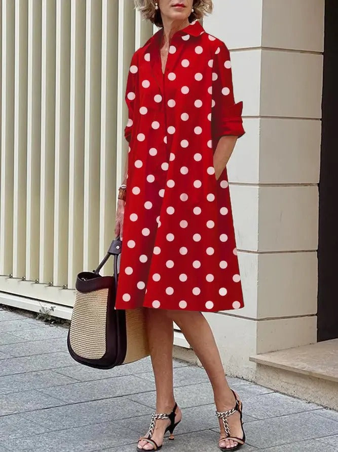 IRINI | BUTTON-FRONT A-LINE SHIRT DRESS