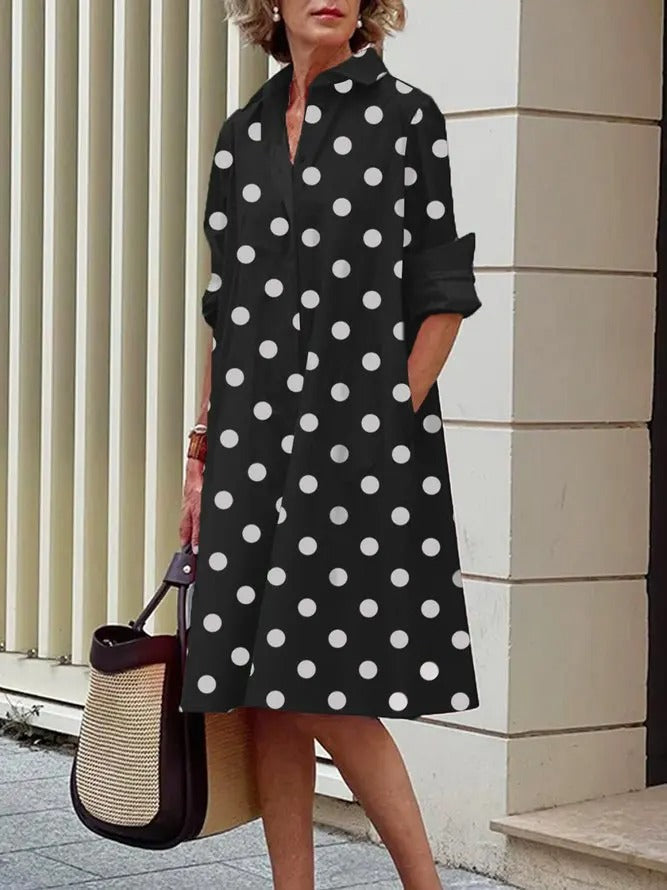 IRINI | BUTTON-FRONT A-LINE SHIRT DRESS