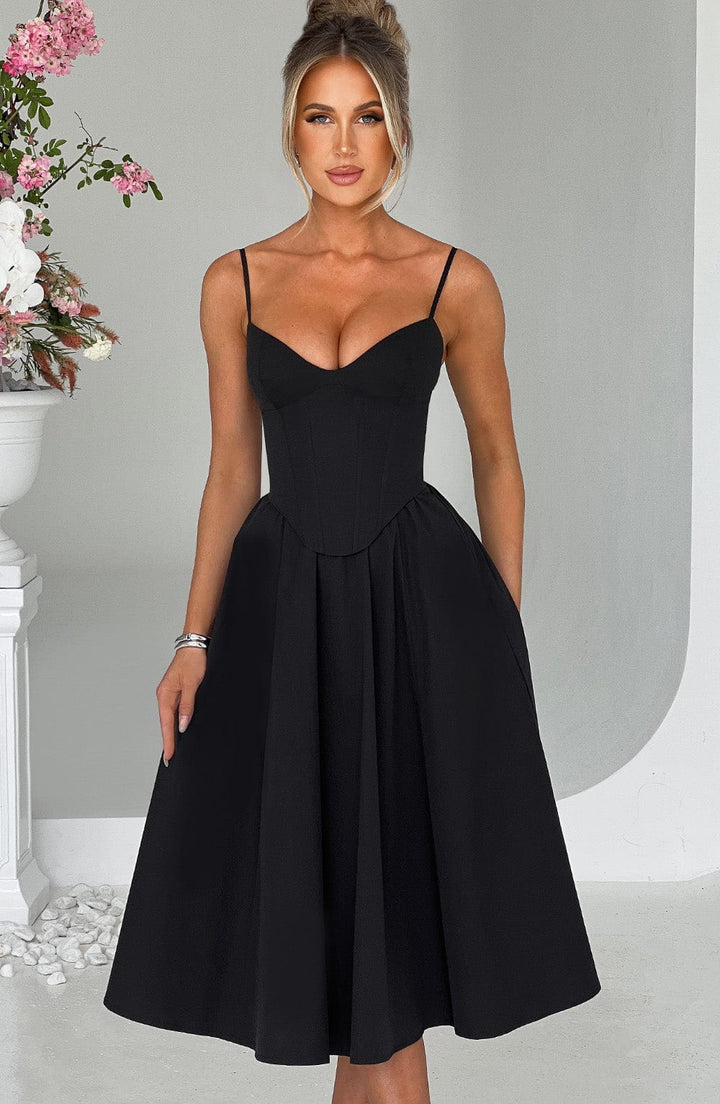 MARIETTA | Elegant Midi Dress with Sculpted Silhouette
