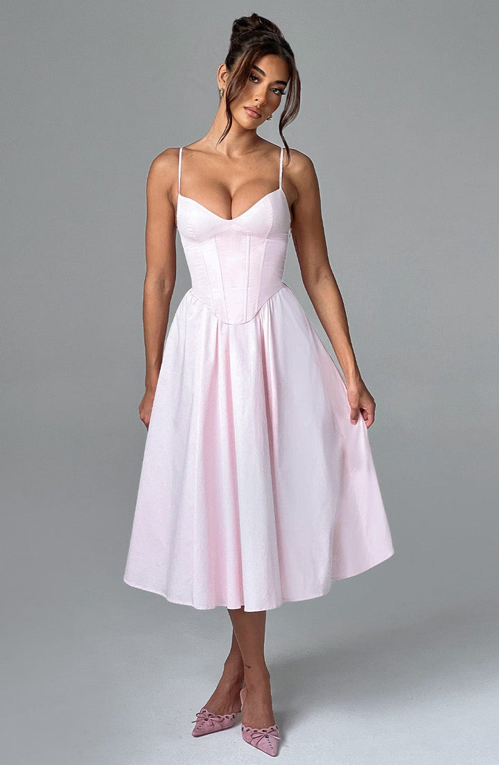 MARIETTA | Elegant Midi Dress with Sculpted Silhouette