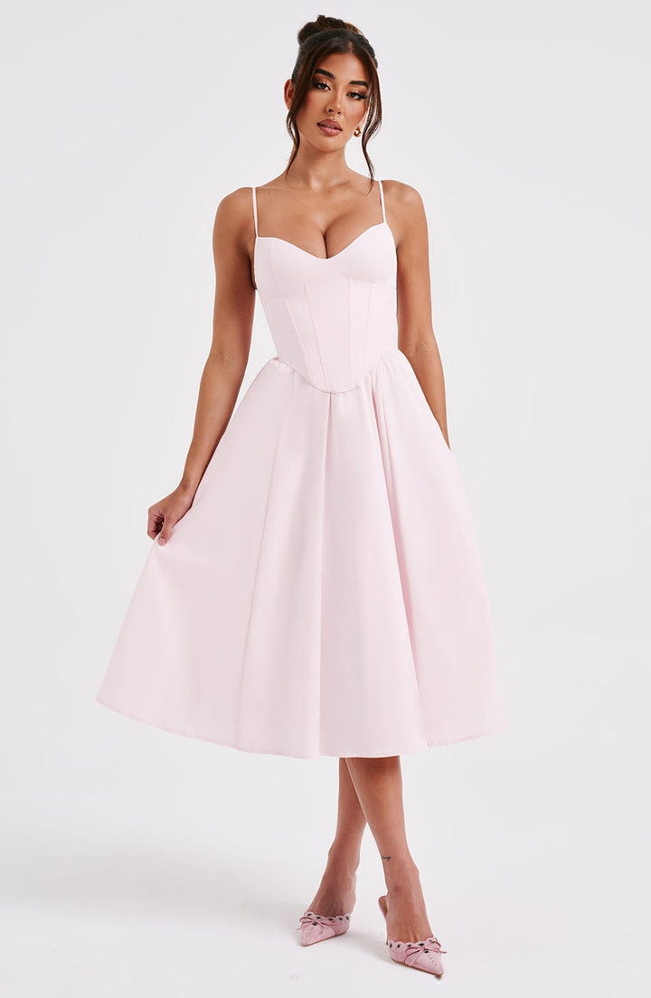 MARIETTA | Elegant Midi Dress with Sculpted Silhouette