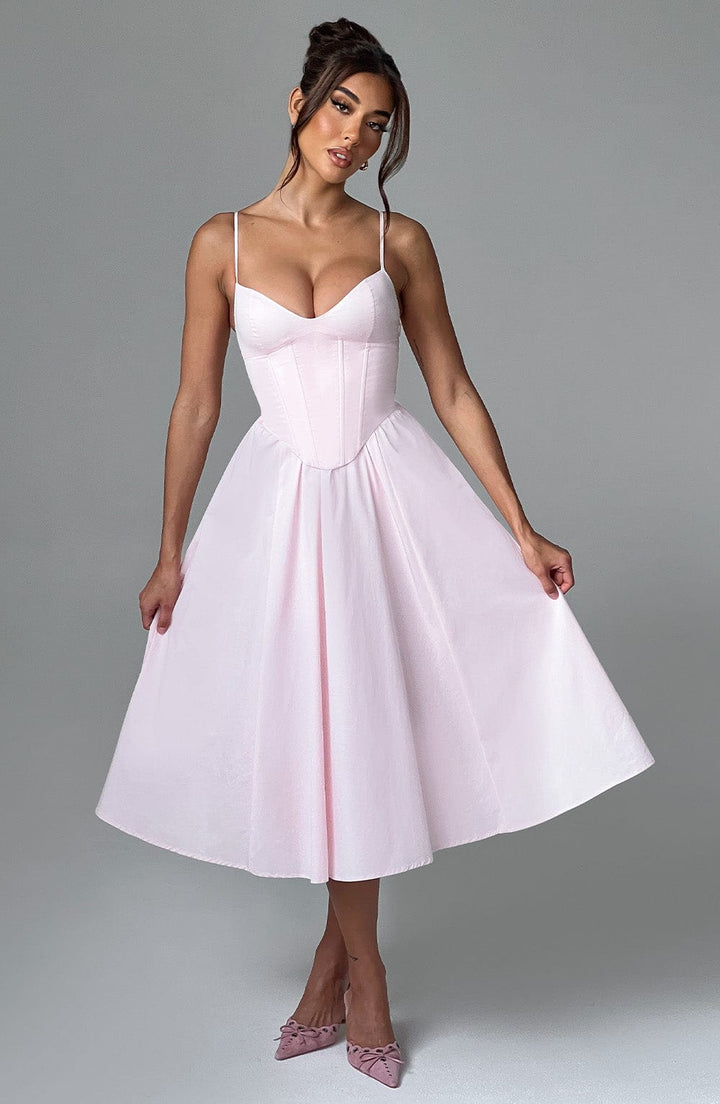 MARIETTA | Elegant Midi Dress with Sculpted Silhouette