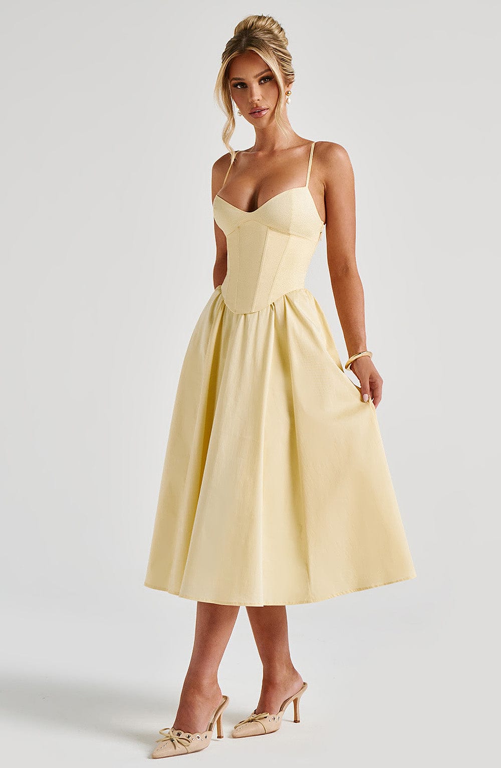 MARIETTA | Elegant Midi Dress with Sculpted Silhouette