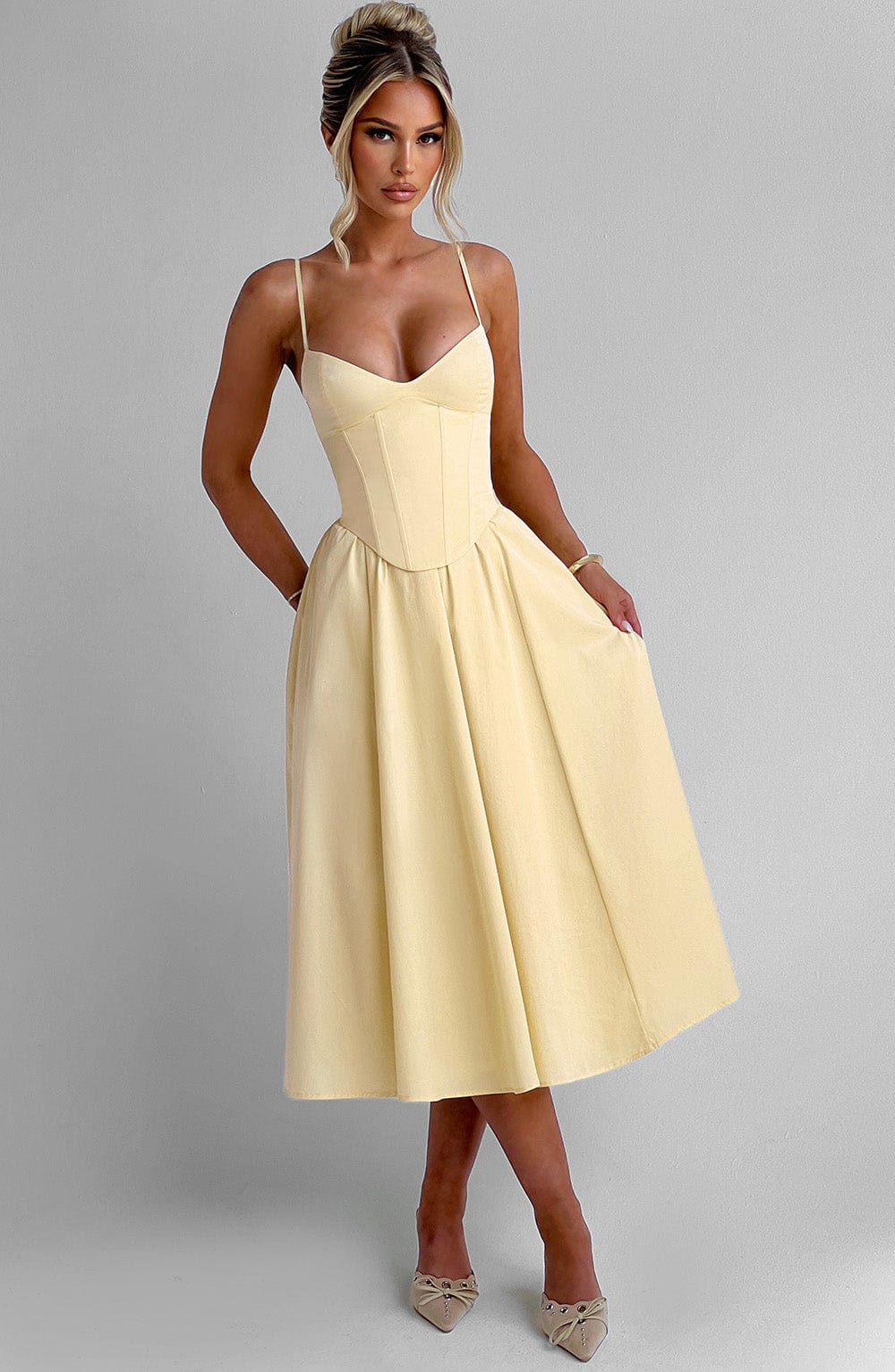 MARIETTA | Elegant Midi Dress with Sculpted Silhouette