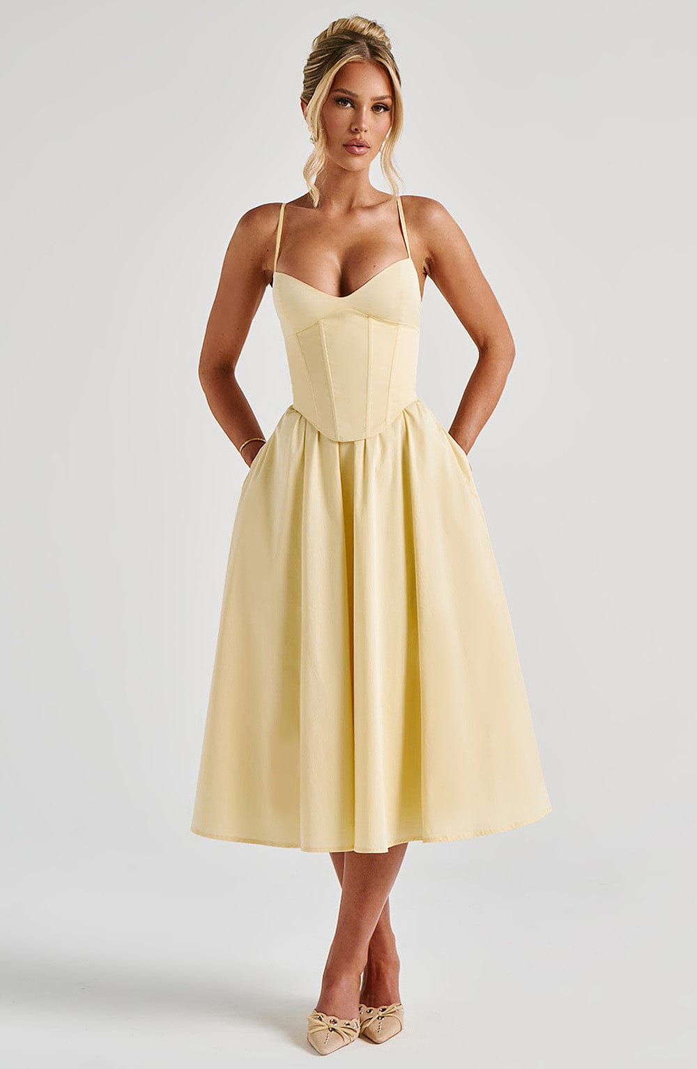 MARIETTA | Elegant Midi Dress with Sculpted Silhouette