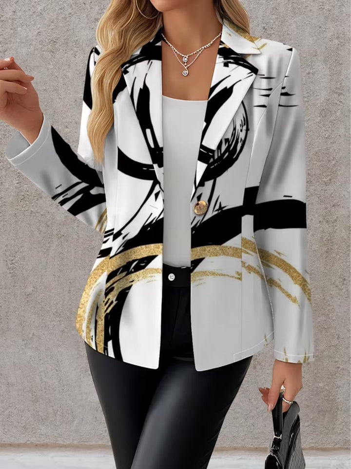 ELION™ | ABSTRACT BRUSHSTROKE STATEMENT BLAZER