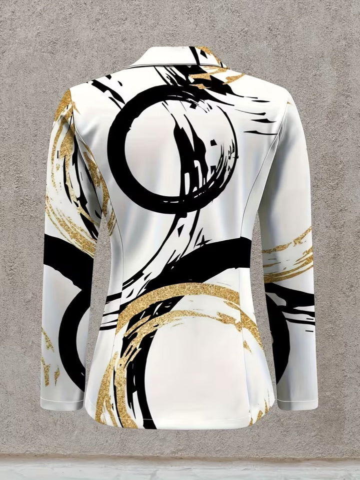 ELION™ | ABSTRACT BRUSHSTROKE STATEMENT BLAZER