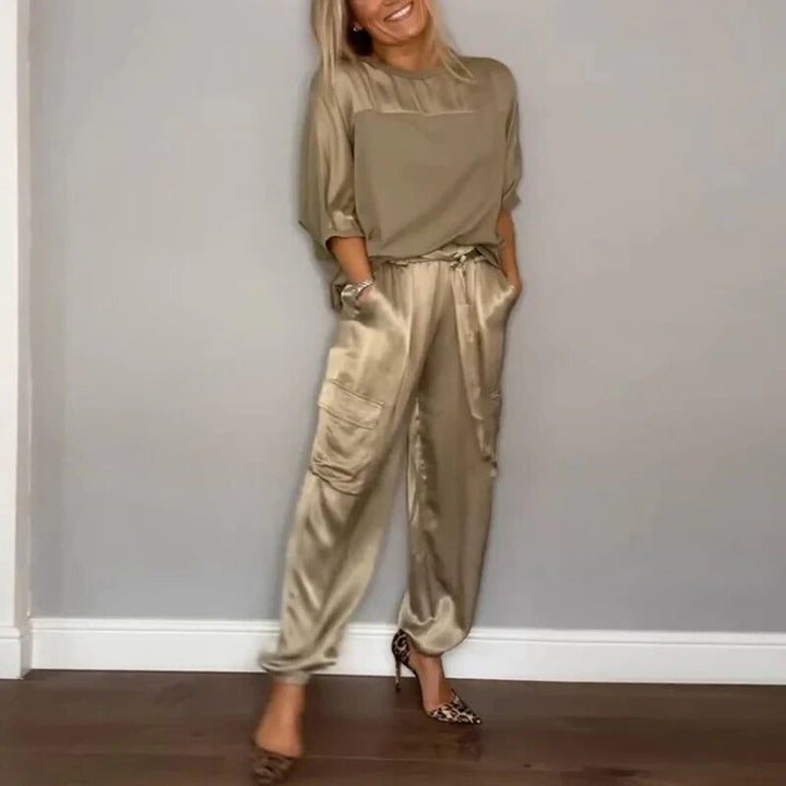 SOLENE™ | SATIN CARGO TWO-PIECE SET