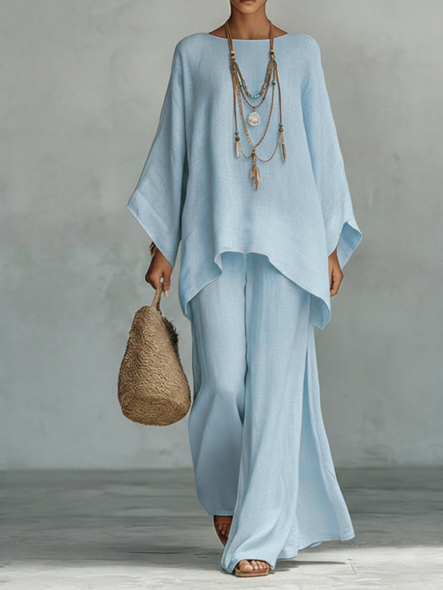 THEODORA | BOHO LINEN-BLEND TWO-PIECE SET