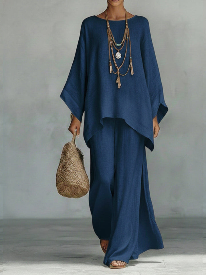 THEODORA | BOHO LINEN-BLEND TWO-PIECE SET