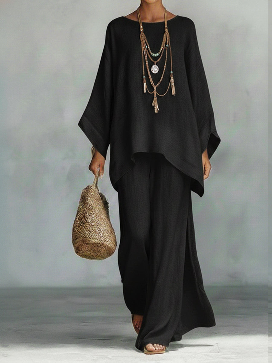 THEODORA | BOHO LINEN-BLEND TWO-PIECE SET