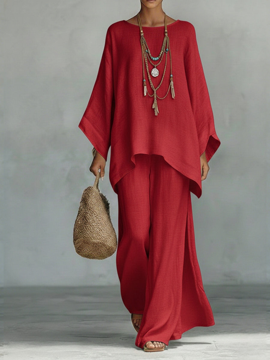 THEODORA | BOHO LINEN-BLEND TWO-PIECE SET